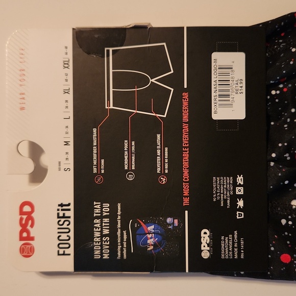 NASA boxer brief size medium. New and original package. By Focus fit. Polyester - Picture 6 of 8